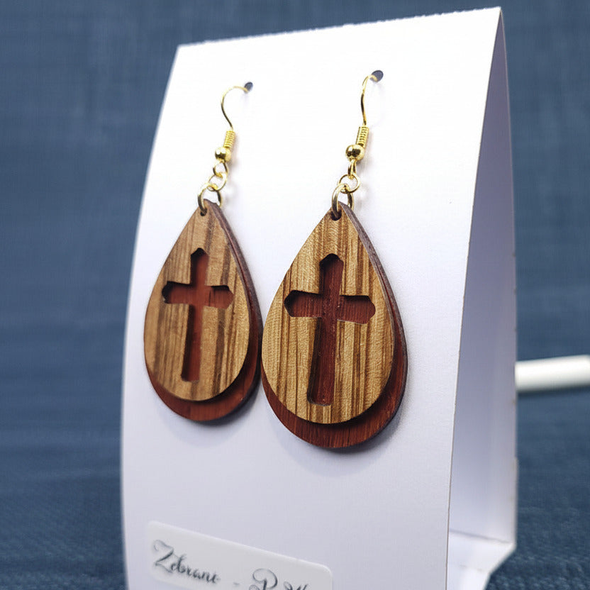 Boucles d’oreilles Croix