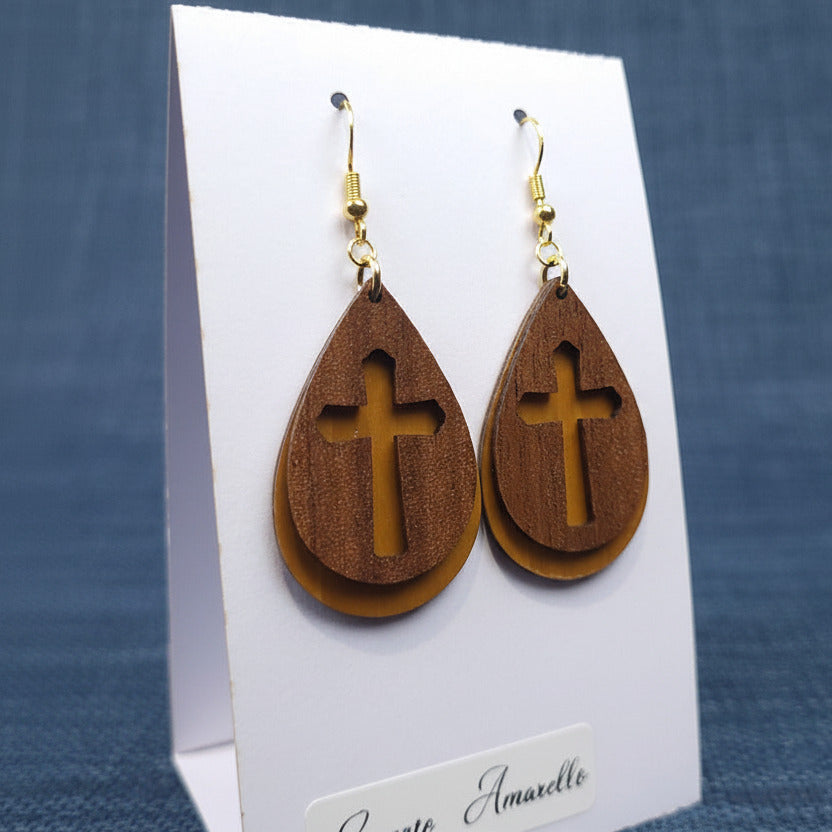 Boucles d’oreilles Croix