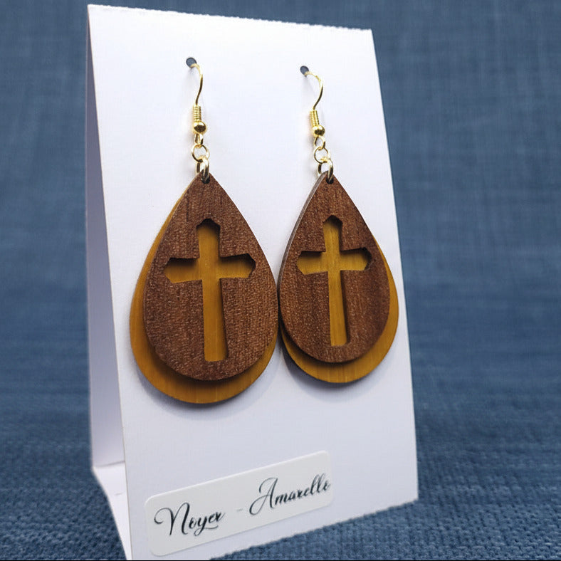 Boucles d’oreilles Croix