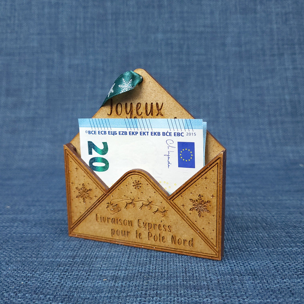 Enveloppe de Noël à suspendre – Mini boîte à étrennes