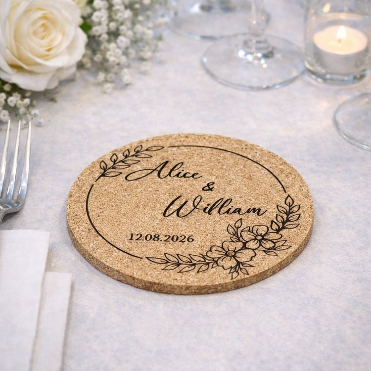 Sous-verres personnalisés pour mariage