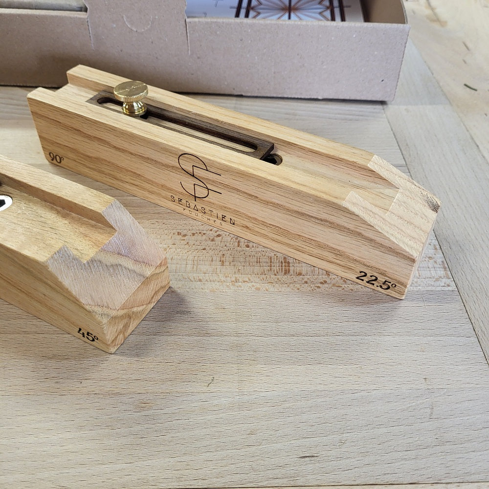 Lot de 3 gabarits avec 6 angles + kit d'apprentissage offert.