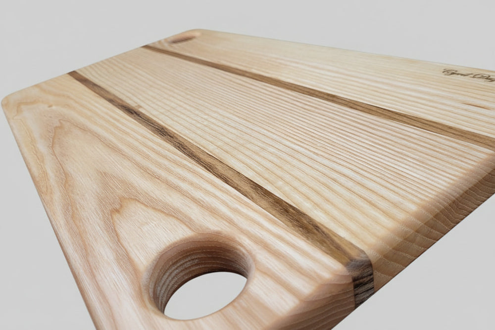 Plan des six zones de gravure pour Ash and Cherry Display Platter