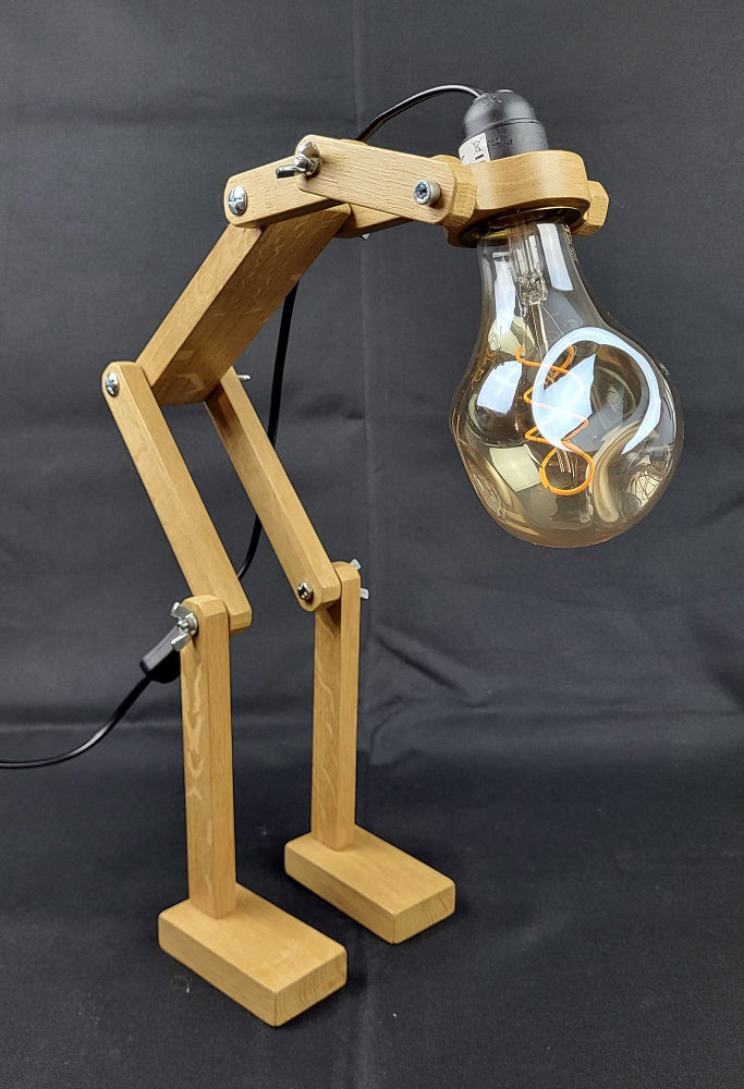 Lampe bonhomme en bois