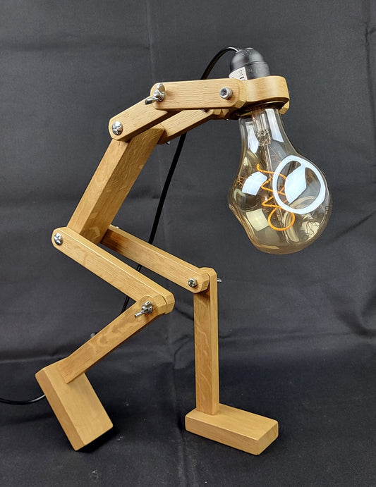 Lampe bonhomme en bois