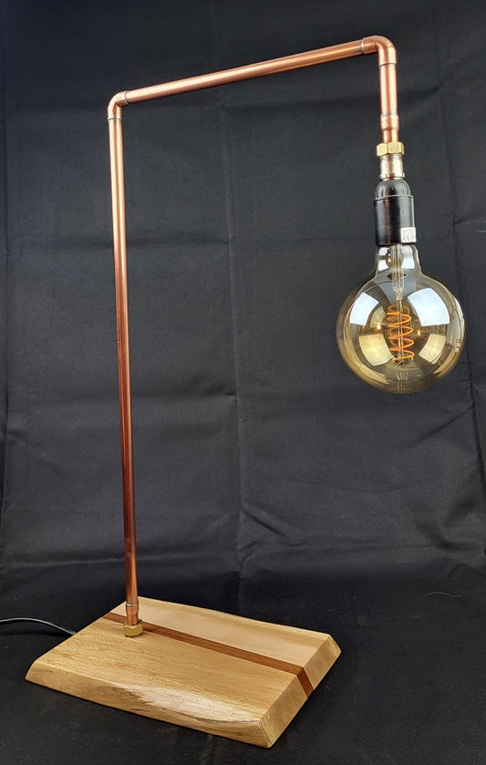 Lampe Cuivre, Frêne & Sipo