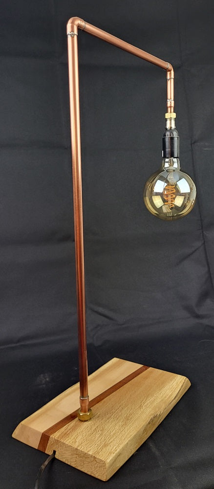 Lampe Cuivre, Frêne & Sipo