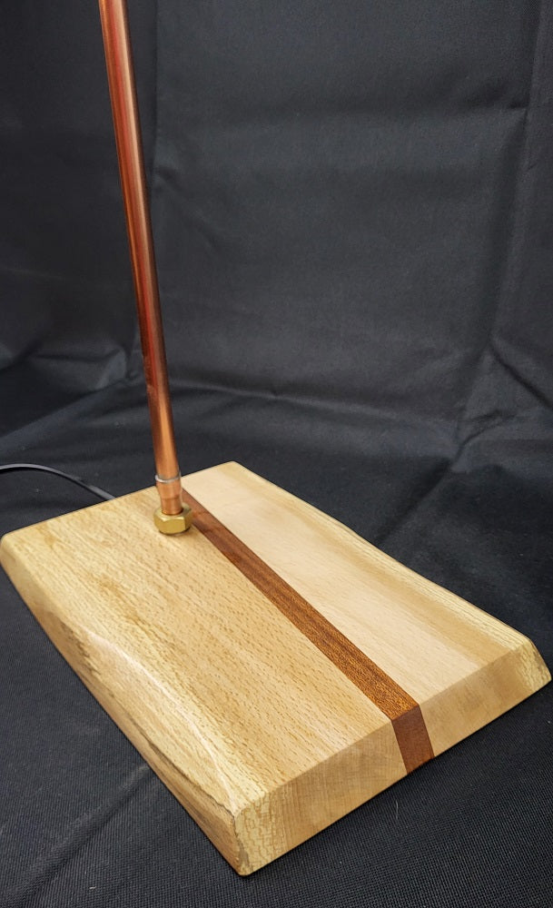 Lampe Cuivre, Frêne & Sipo