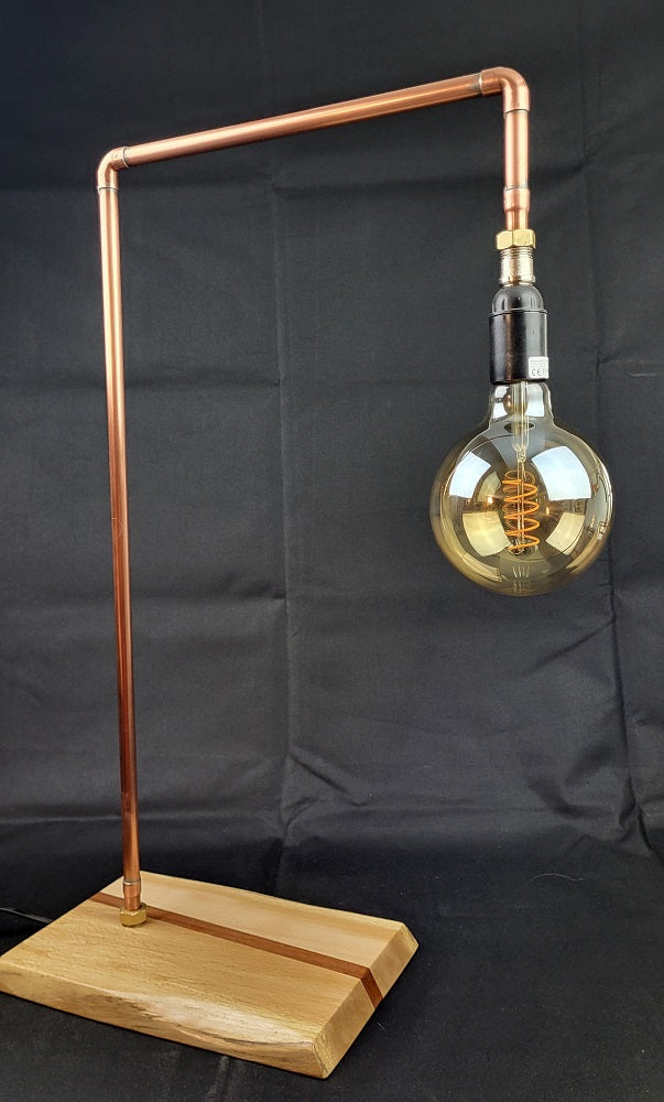 Lampe Cuivre, Frêne & Sipo