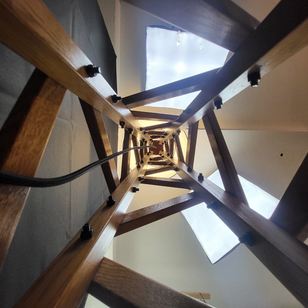 Lampe Eiffel en Chêne