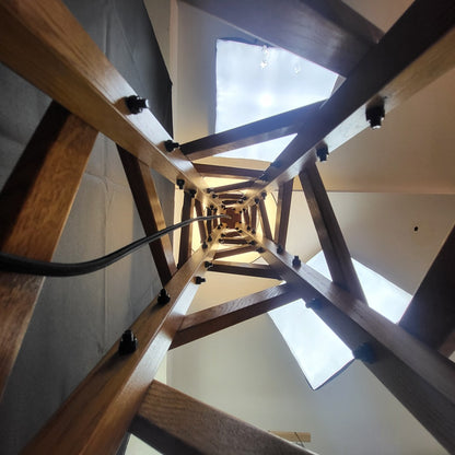 Lampe Eiffel en Chêne