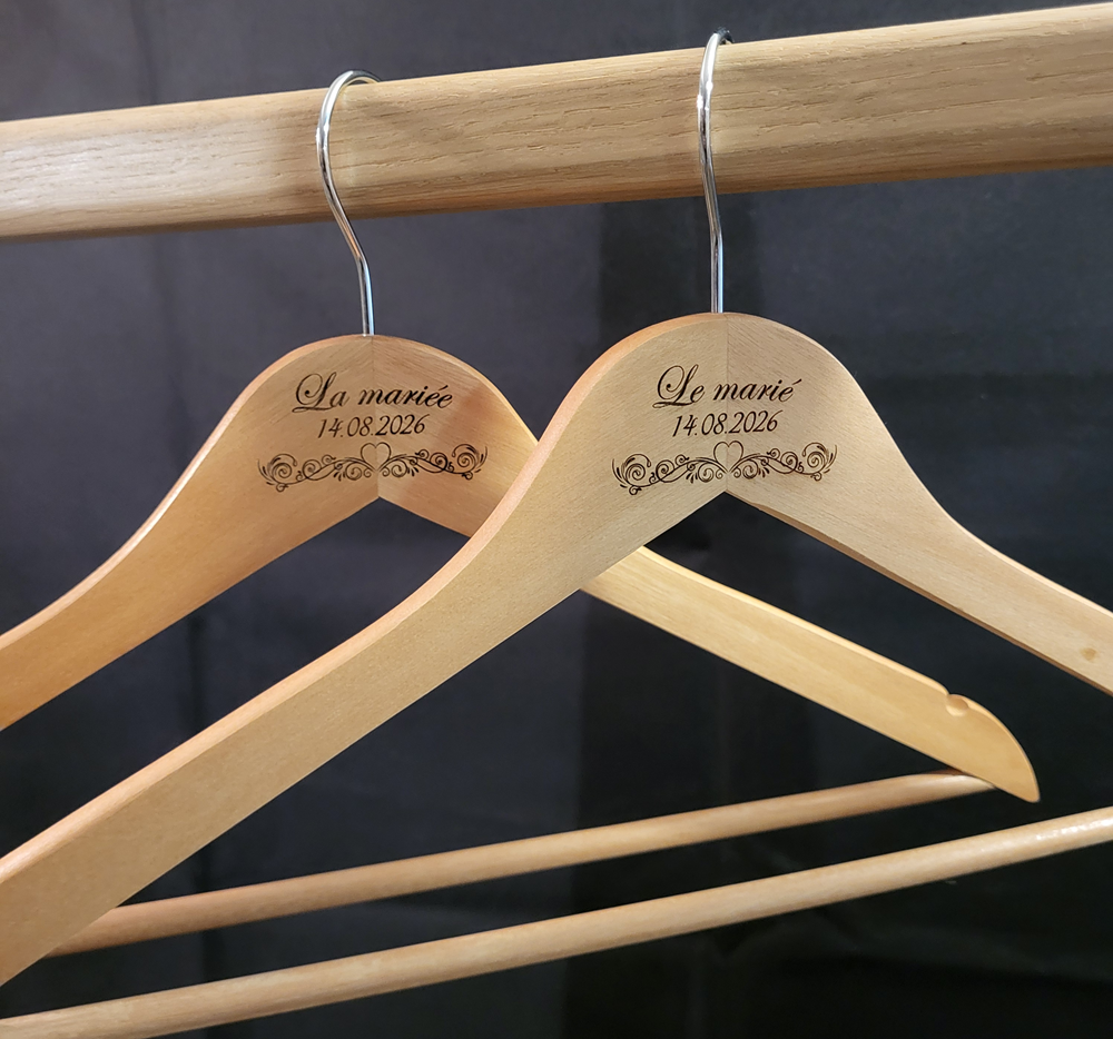 Cintre mariage - date personnalisable