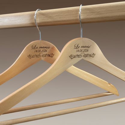 Cintre mariage - date personnalisable