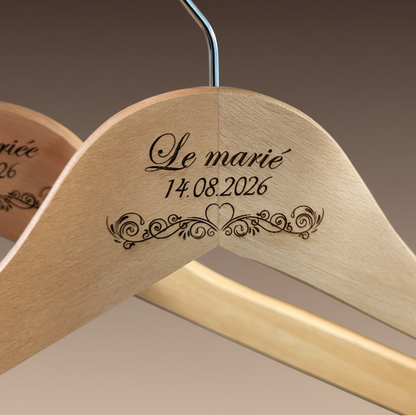 Cintre mariage - date personnalisable