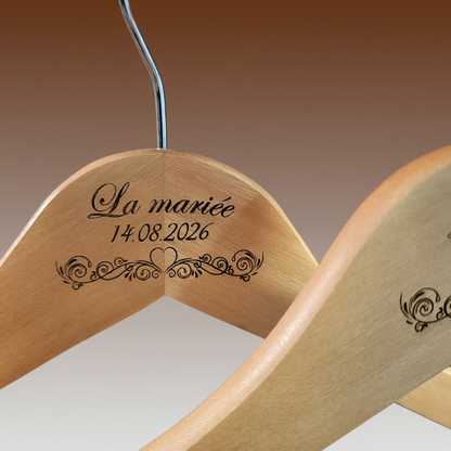 Cintre mariage - date personnalisable