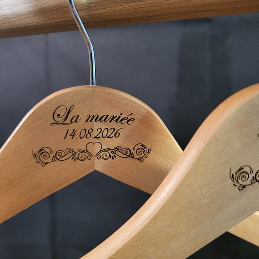Cintre mariage - date personnalisable