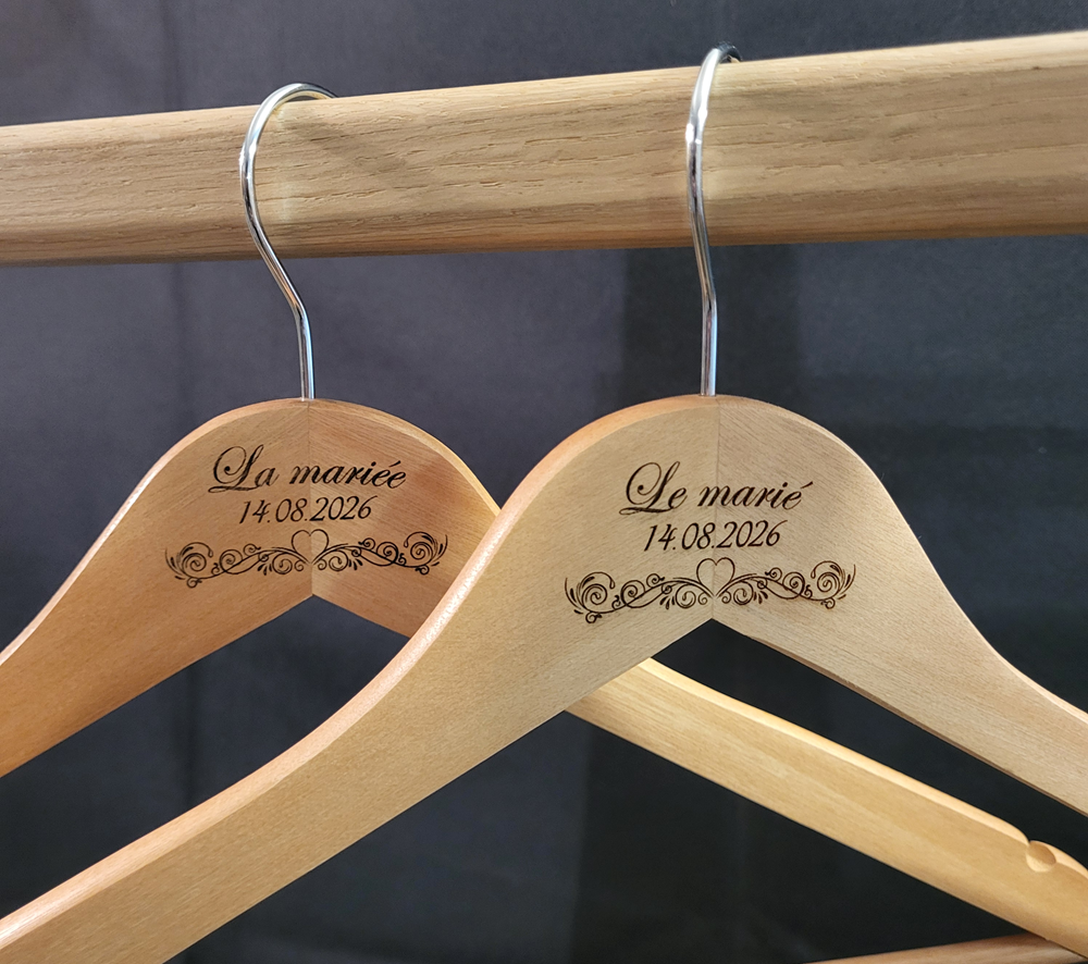 Cintre mariage - date personnalisable
