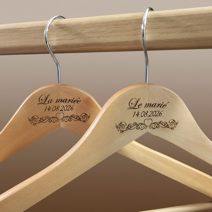 Cintre mariage - date personnalisable