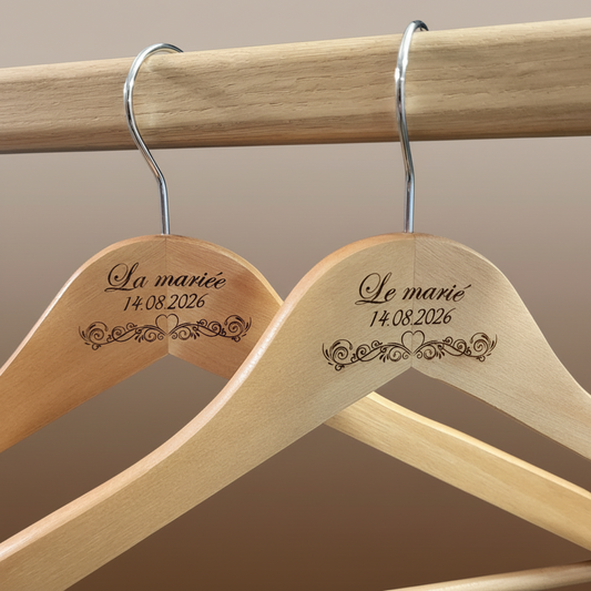 Cintre mariage - date personnalisable