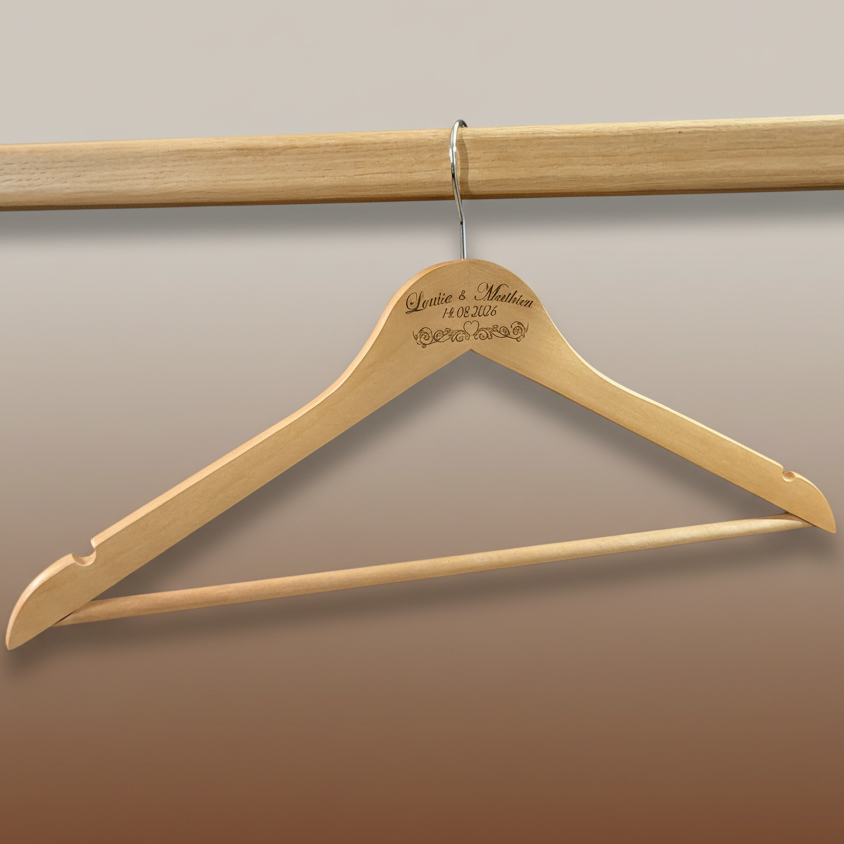 Cintre mariage - Prénoms et date personnalisable