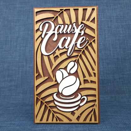 Déco murale Pause Café – fond café