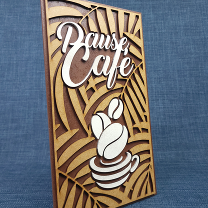 Déco murale Pause Café – fond café
