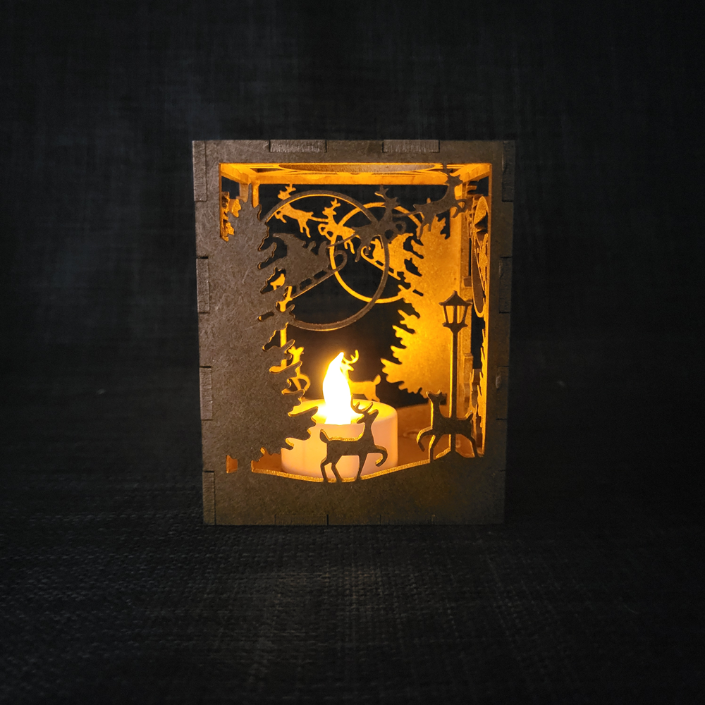 Bougeoir décoratif – motif Noël Or