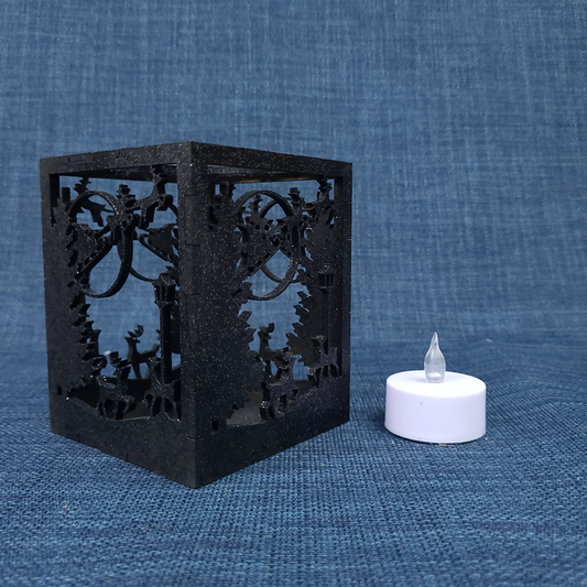Bougeoir décoratif – motif Noël Noir