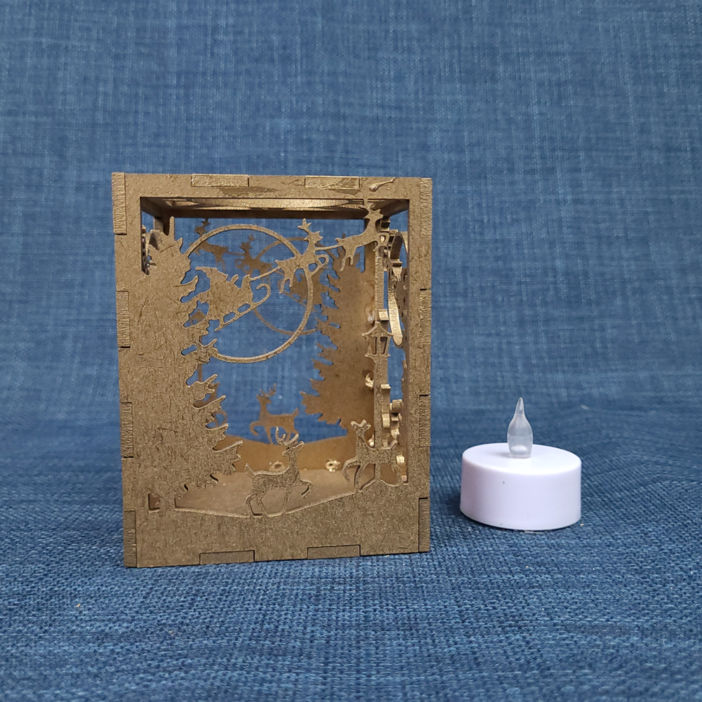 Bougeoir décoratif – motif Noël Or