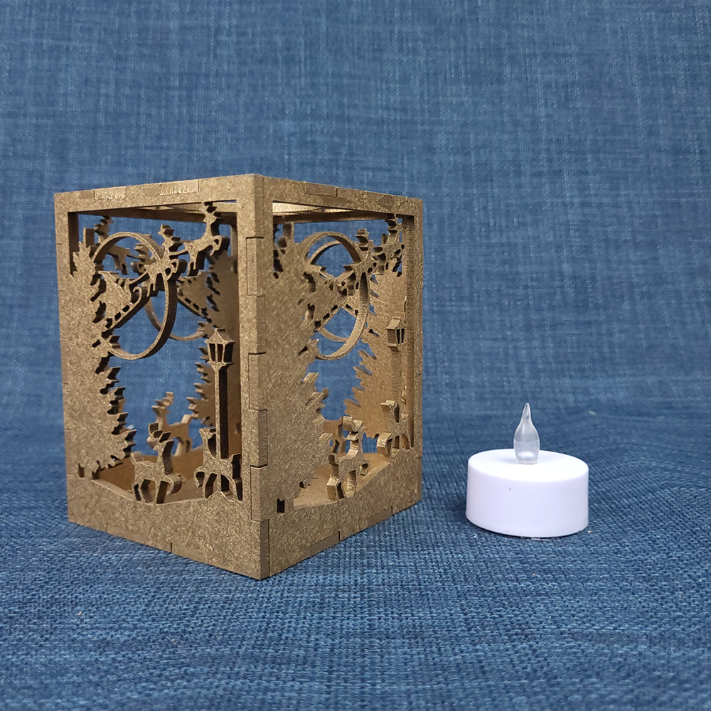 Bougeoir décoratif – motif Noël Or
