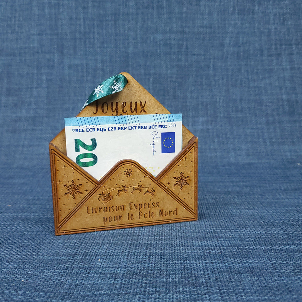 Enveloppe de Noël à suspendre – Mini boîte à étrennes - Modèle 2