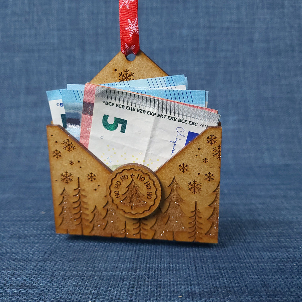 Enveloppe de Noël à suspendre – Mini boîte à étrennes - Modèle 3