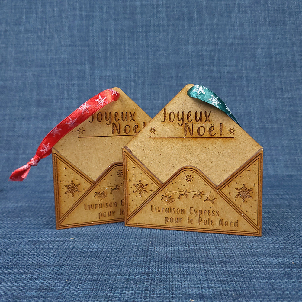 Enveloppe de Noël à suspendre – Mini boîte à étrennes - Modèle 2