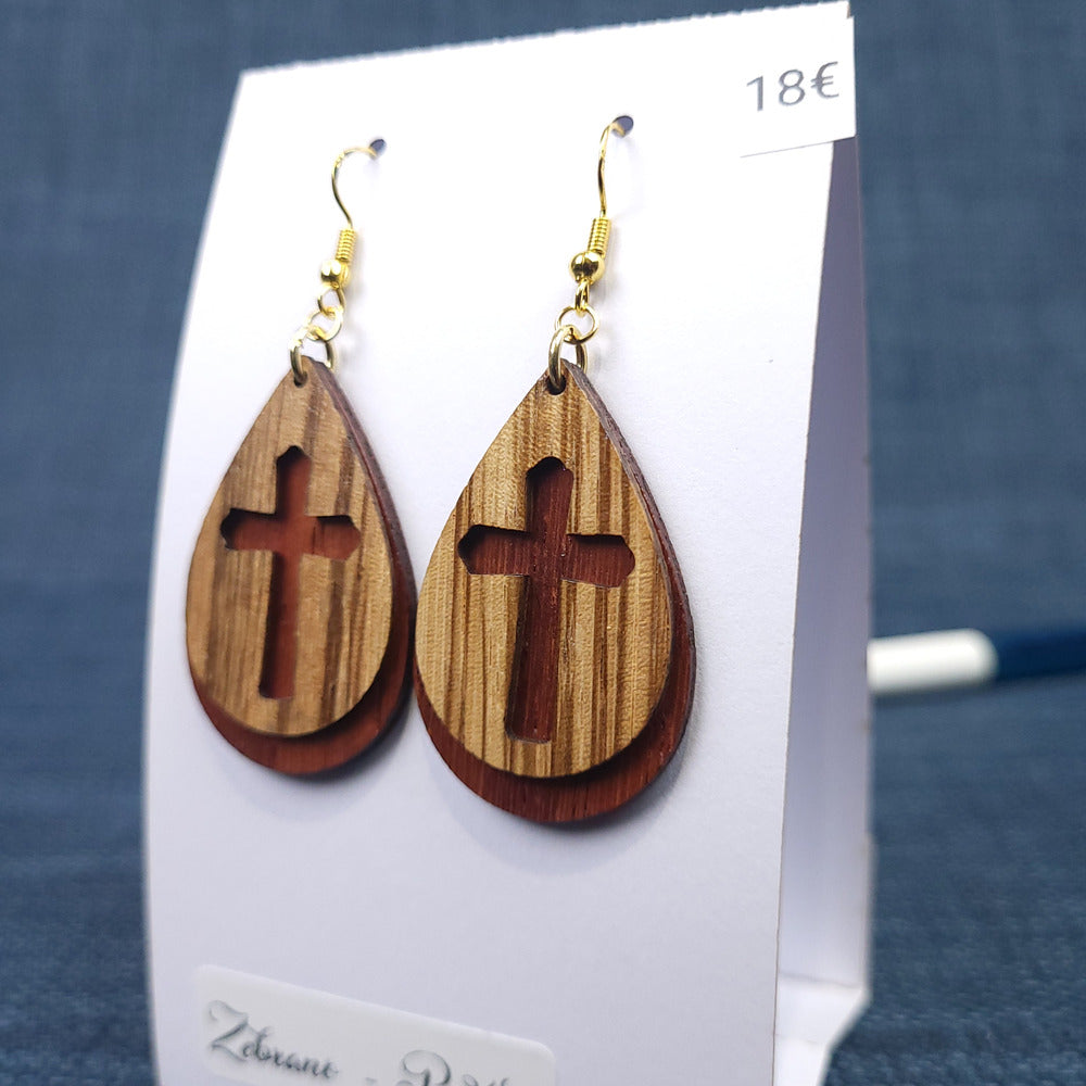 Boucles d’oreilles Croix