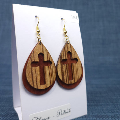 Boucles d’oreilles Croix