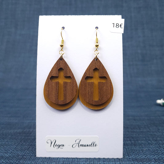 Boucles d’oreilles Croix