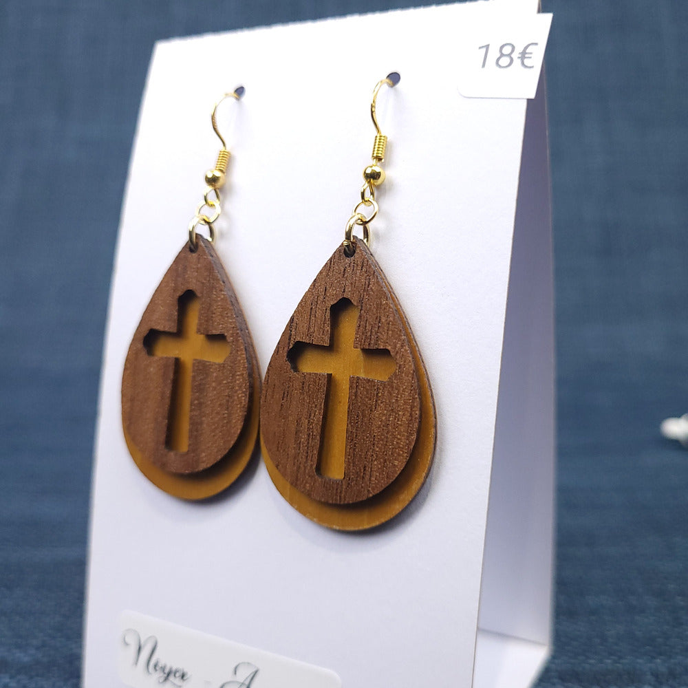 Boucles d’oreilles Croix