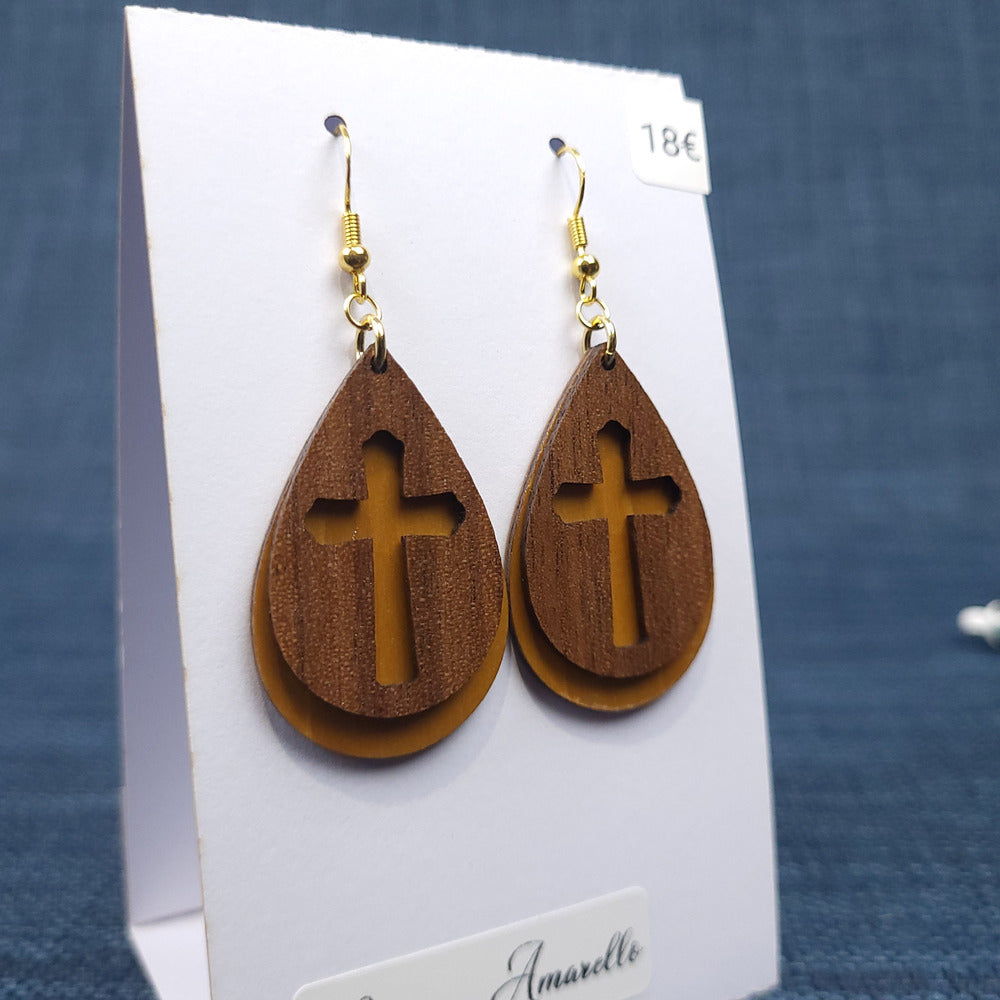 Boucles d’oreilles Croix
