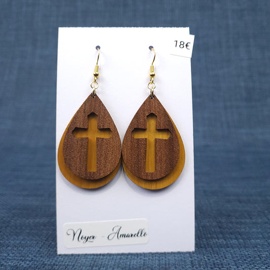 Boucles d’oreilles Croix