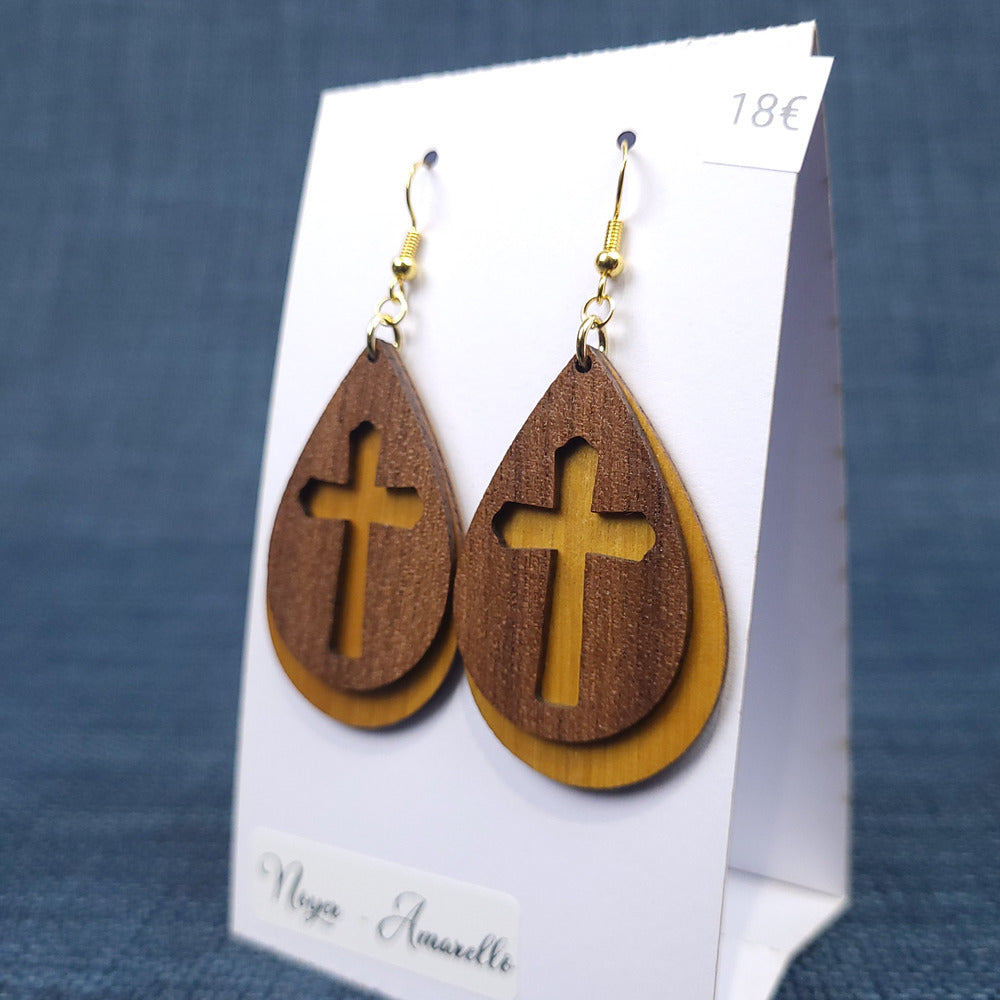 Boucles d’oreilles Croix