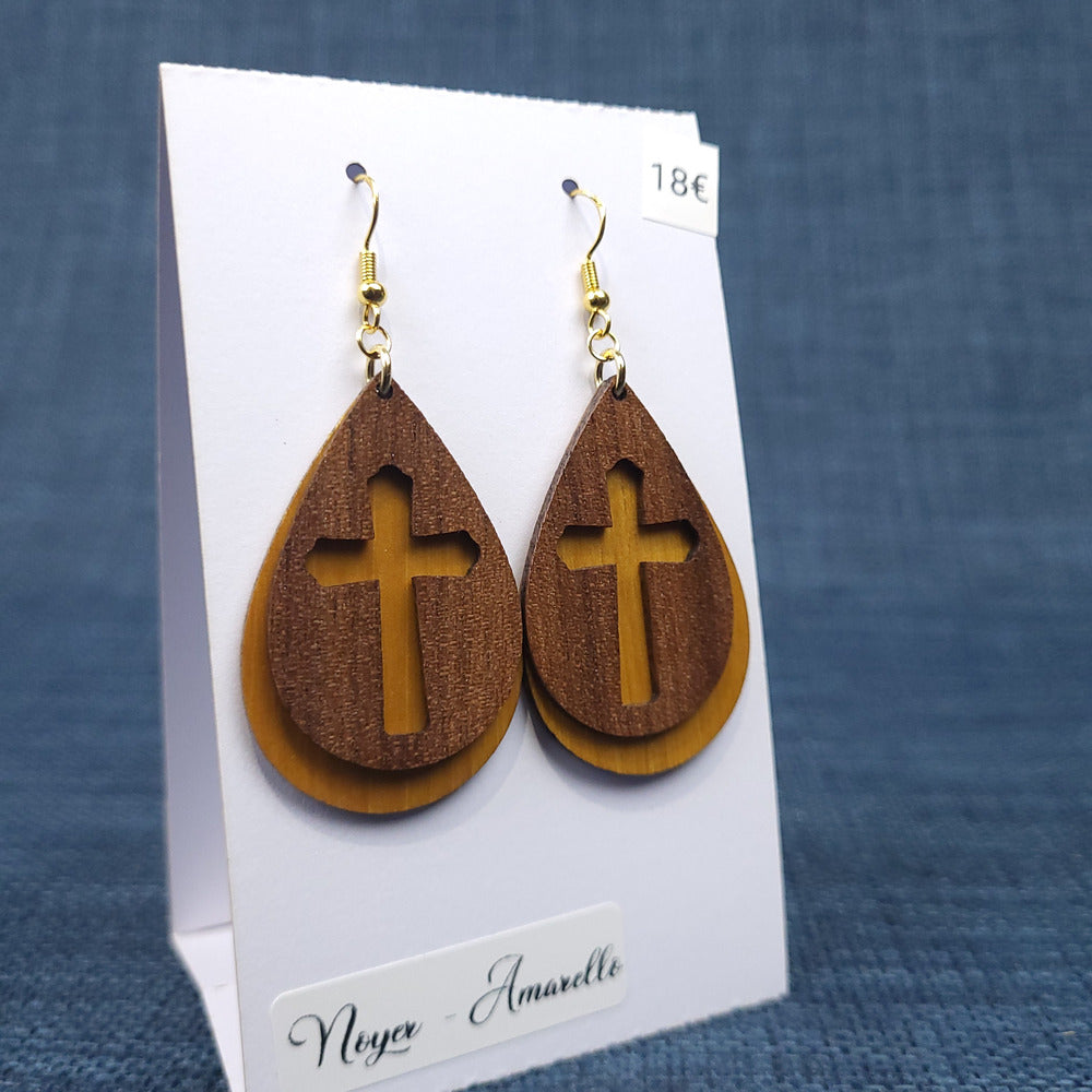Boucles d’oreilles Croix