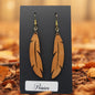 Boucles d’Oreilles Plumes en Poirier