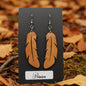 Boucles d’Oreilles Plumes en Poirier