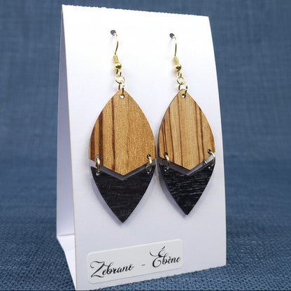 Boucles d’Oreilles Zébrano et Ébène