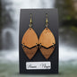 Boucles d’Oreilles Poirier et Noyer