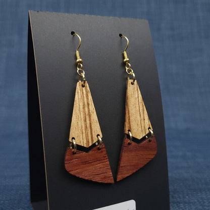 Boucles d’Oreilles Zebrano et Padouk