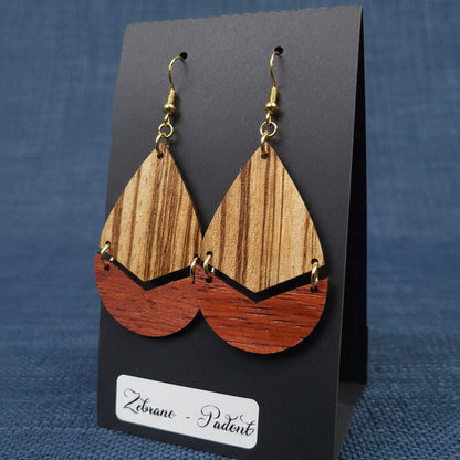 Boucles d’Oreilles Zebrano et Padouk