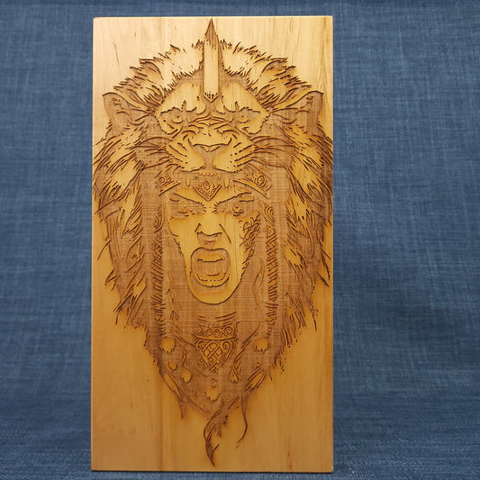 Déco murale Femme au lion