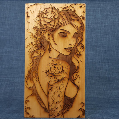 Déco murale La femme à la rose