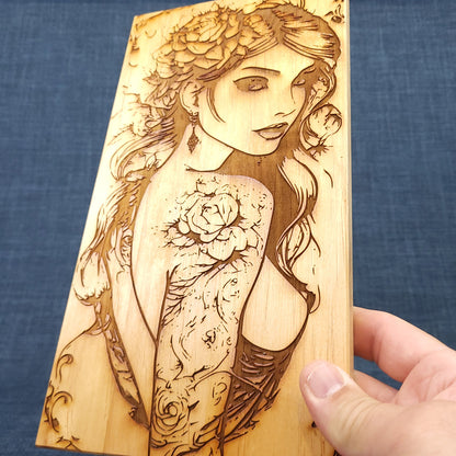 Déco murale La femme à la rose